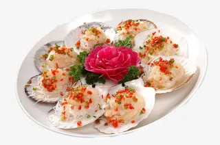 蒜蓉蒸扇贝免抠