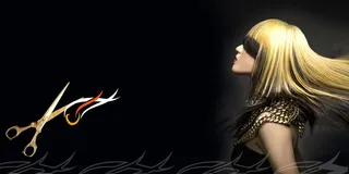 黑色简约创意美容美发海报背景素材高清