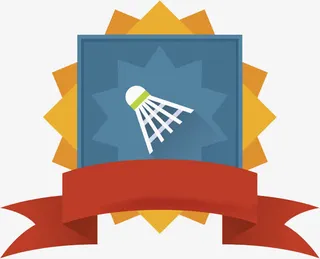 羽毛球标签免抠