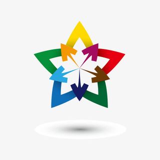 矢量星星LOGO免抠