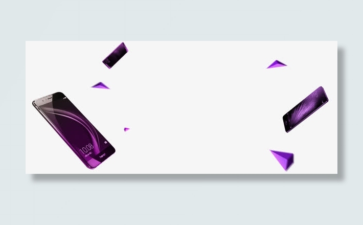 手机活动紫色海报免抠