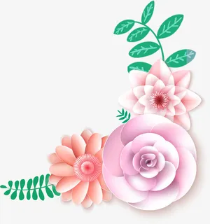 手绘花边框元素免抠