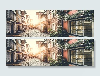 复古街道海报背景高清