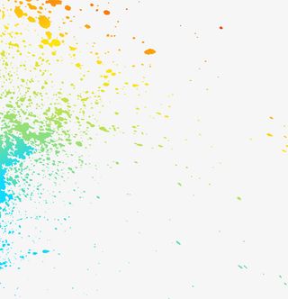 唯美渐变多彩水彩免抠