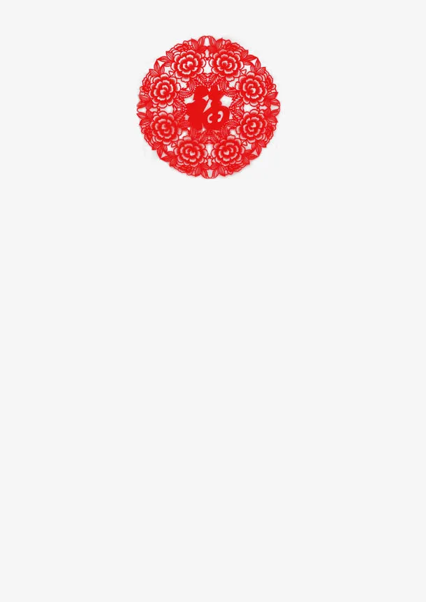 剪纸窗花模板免抠