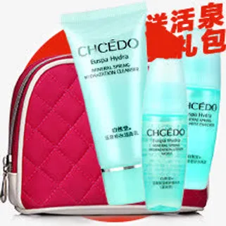 春天绿色化妆品包装礼物免抠