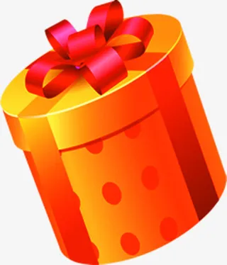 红色圆珠礼盒盛大开业免抠