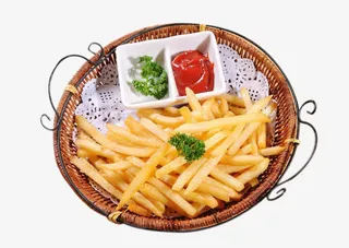 篮子中的炸薯条免抠