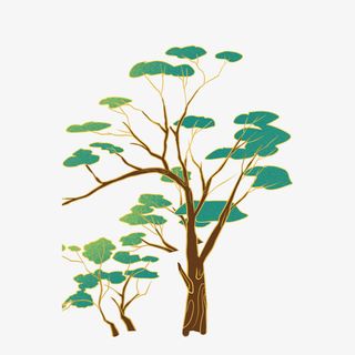 树树枝树干国潮免抠