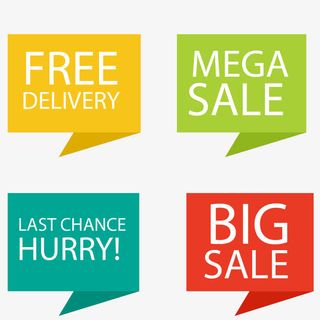 扁平化促销图标彩色设计矢量图免抠