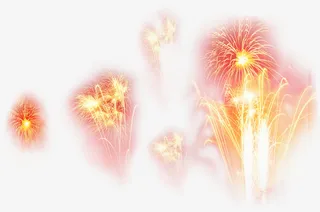 燃放空中节日烟花免抠
