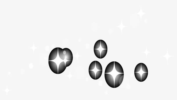 小清新白色闪光免抠