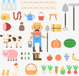 矢量农场元素免抠