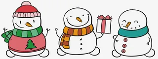 圣诞节卡通雪人免抠