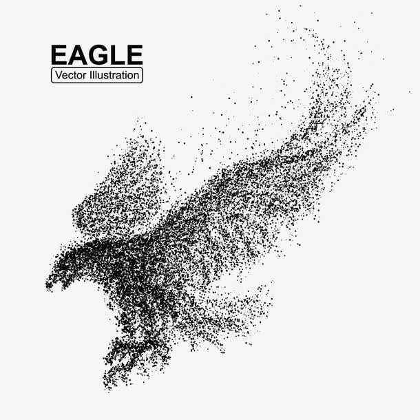 颗粒艺术鹰免抠