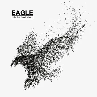 颗粒艺术鹰免抠