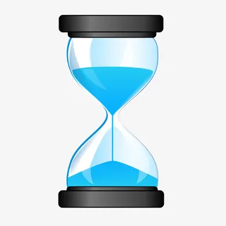 蓝色沙漏图标png免抠