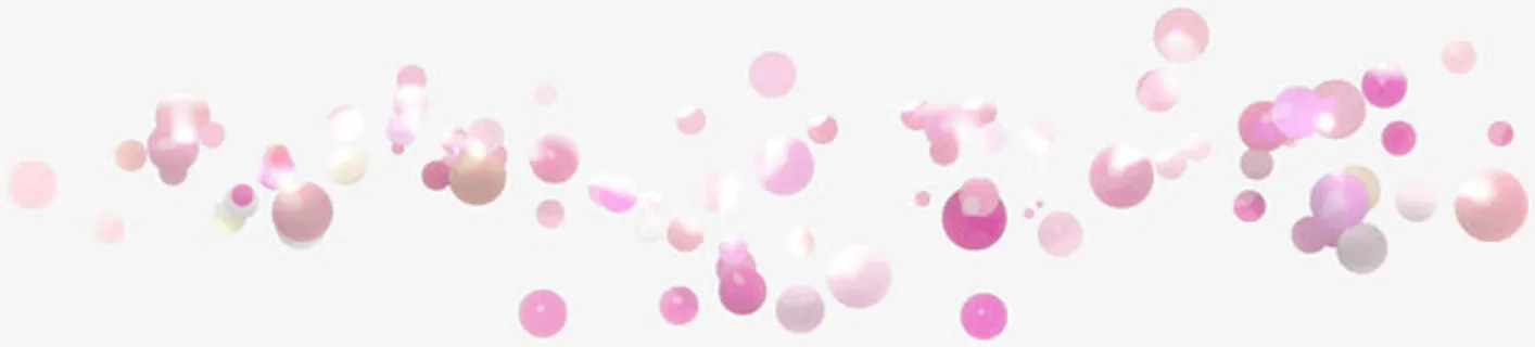 粉色圆点装饰免抠