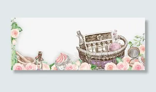 美妆手绘海报免抠