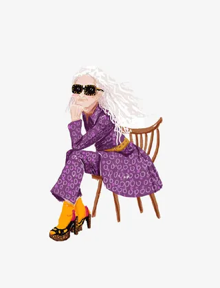 卡通时尚老人免抠