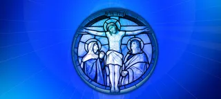 蓝色神圣基督教背景高清