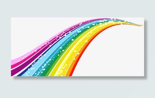 彩虹 卡通彩虹 红黄蓝绿紫免抠