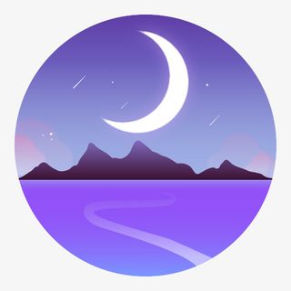 微光渐变插画2免抠