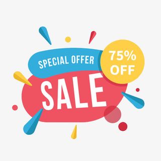 卡通促销标签免抠