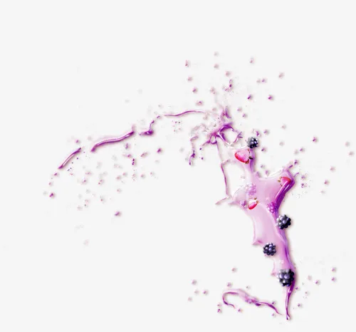 葡萄汁喷溅png素材免抠