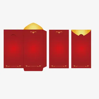 矢量红色红包免抠