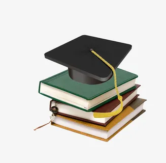 毕业季书本帽子免抠