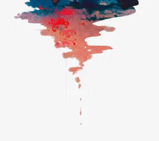 水彩彼岸花免抠