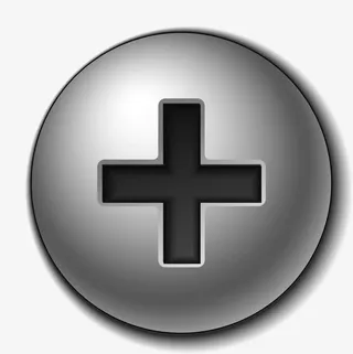 银色简约螺丝免抠