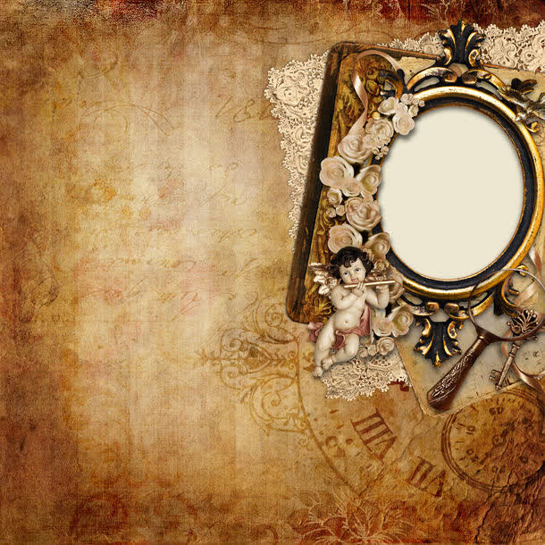 欧式花纹边框免抠