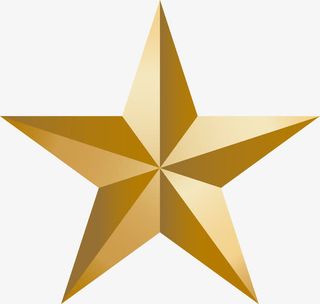 铜制棱形星星免抠