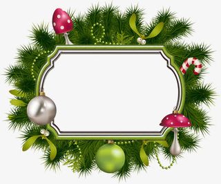 圣诞相框PNG素材免抠