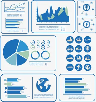 数据统计素材免抠