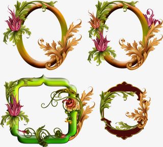 植物花朵相框素材免抠