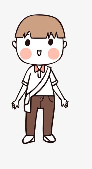 人物手绘插画可爱素材2免抠