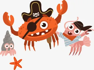 虾兵蟹将海盗免抠