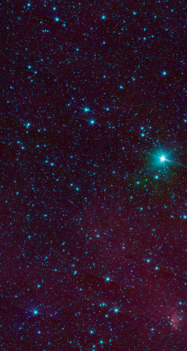 粉色天空蓝色星星免抠