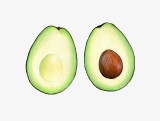 水果，手绘，可爱，牛油果免抠