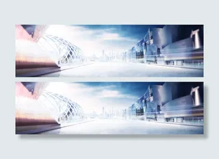 大气建筑背景淘宝海报素材