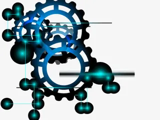 数码科技ppt背景装饰矢量图