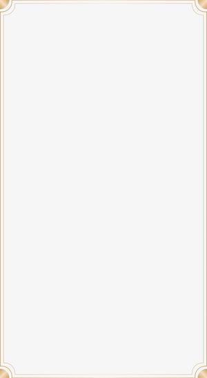 金色双线边框免抠