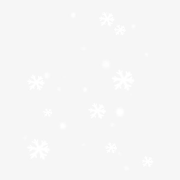 卡通雪花白色雪花飘浮免抠