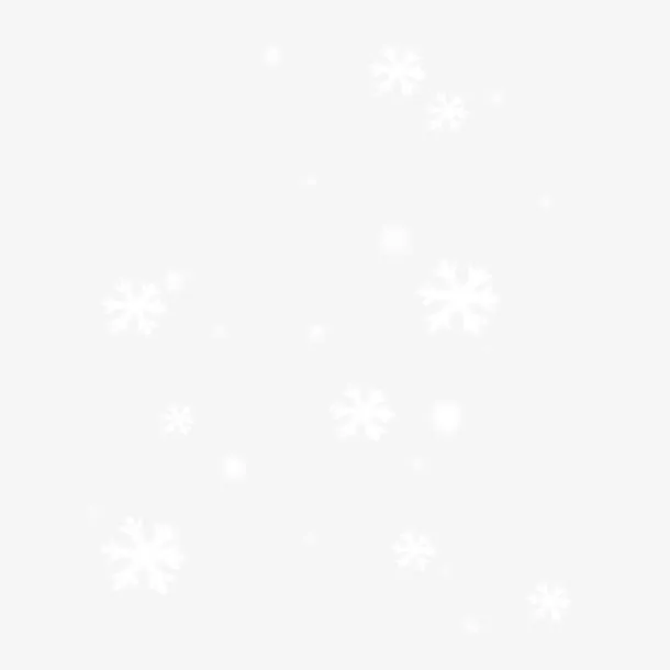 卡通雪花白色雪花飘浮免抠