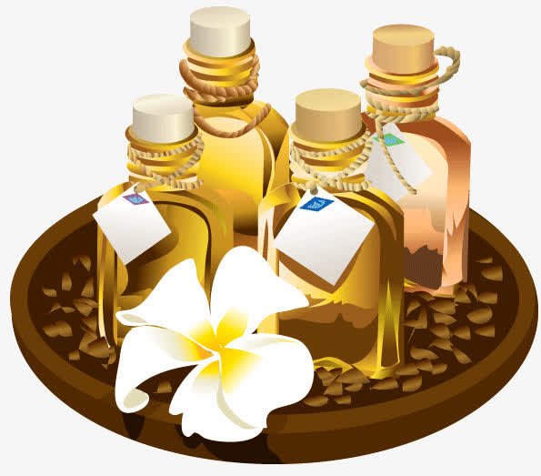 SPA香薰油瓶子矢量素材免抠