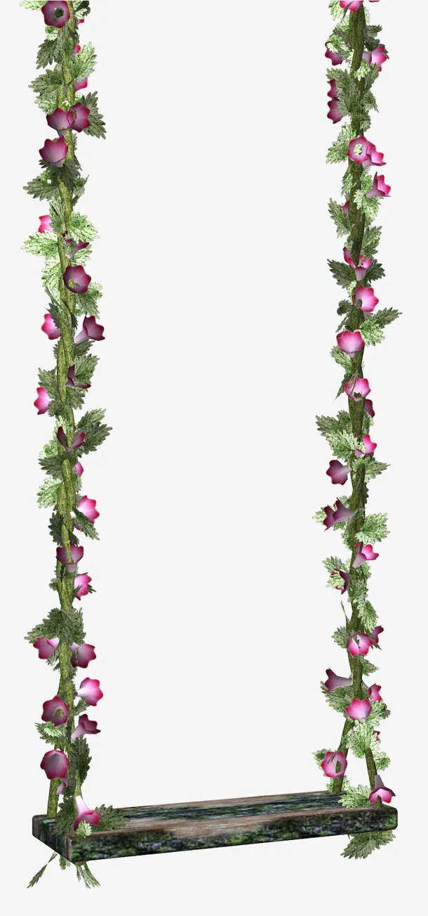 喇叭花秋千免抠