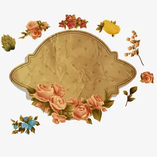 边框 唯美 花边 相框 线框免抠